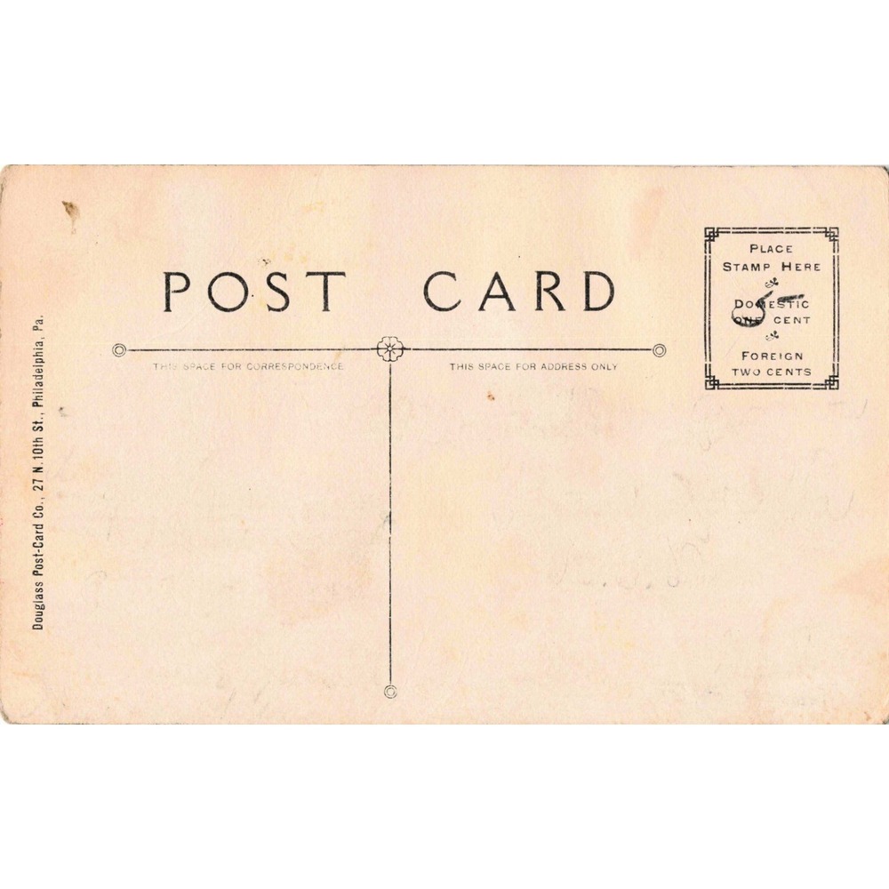 Bangor Pennsylvania PA Greetings From Roses Flower Glitter Vtg Postcard c1910 - Picture 2 of 2